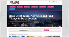 Desktop Screenshot of madaboutlondon.com