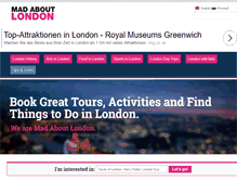 Tablet Screenshot of madaboutlondon.com